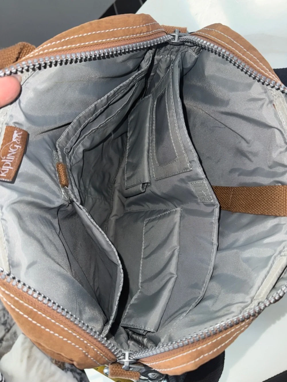 Kipling Brown Laptop Crossbody Briefcase